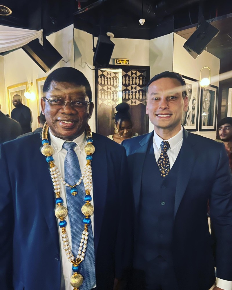 H.E. Andrew Tsepo Lebona, Consul General of the Republic of South Africa and Colin James Francis CEO of Gostoso - sustainable coffee production